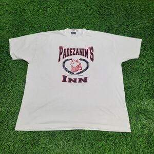 Vintage 80s Beer Shirt 2XL 25x27 White Padezanins-Inn